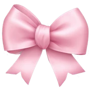 light pink ribbon bow sticker