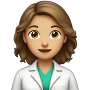 Lab girl brown hair sticker
