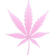 light pink cannabis  sticker