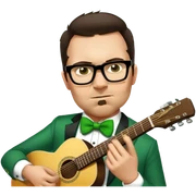 Leprechaun Guitarist sticker