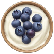 yoghurt bowl with grapes and blueberries sticker