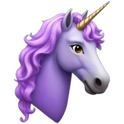 Purple unicorn sticker