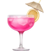 Pink cocktail sticker