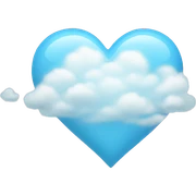 Light blue heart with clouds sticker