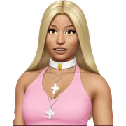 blonde girl with cross necklace sticker