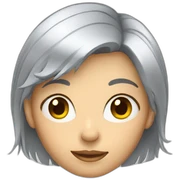 silver hair girl sticker