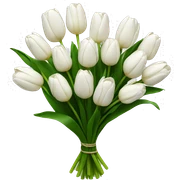 white tulip bouquet  sticker