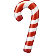 Candy cane sticker