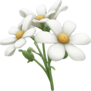 White flowers sticker