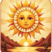 The sun Tarot card sticker