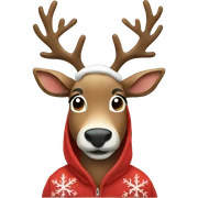 Reindeer wearing a Christmas Hoodie sticker