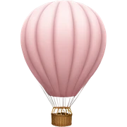 Pale pink hot air balloon  sticker