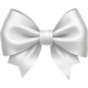 white satin bow sticker