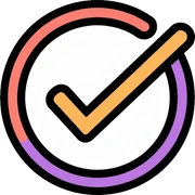 checkbox with check mark inside a circle sticker