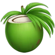 Green coconut sticker