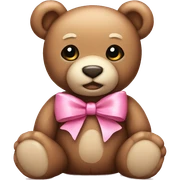 teddy bear with pink bow  sticker