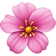 pink flower sticker