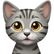 Gray tabby kitten sticker