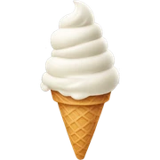 a white ice cream sticker