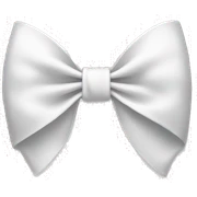 White bow on white bow sticker