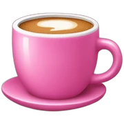 Pink coffee sticker