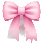 Baby pink bow sticker