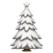 white christmas tree sticker