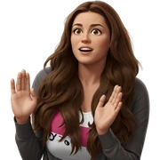 realistic brown hair parody sticker