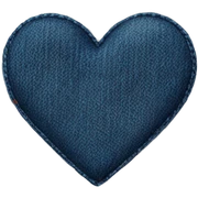 Denim heart  sticker