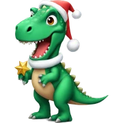 Dino Xmas sticker