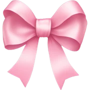 light pink ribbon bow sticker