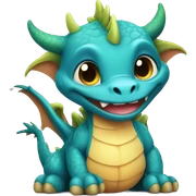 Cute dragon sticker