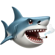 Shark smoking  sticker