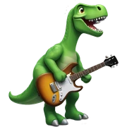 Rocking dinosaur sticker