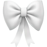 White bow  sticker