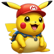 Pikachu ultra instinto super mario sticker