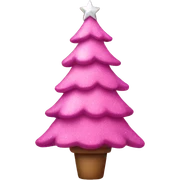 Pink Christmas tree  sticker