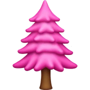 pink christmas tree  sticker