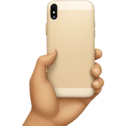 beige Iphone in hand sticker