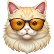 Cat with sunglasses sticker