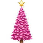 pink christmas tree sticker