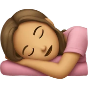 sleeping girl sticker