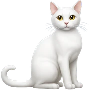 White cat sticker