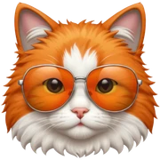 Cat with sunglasses sticker