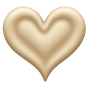Beige heart sticker