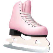 a pair of light pink ice skates sticker