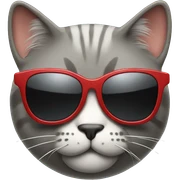 Cat with sunglasses sticker