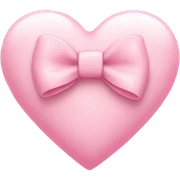 light pink heart with bow sticker