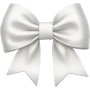 white satin bow sticker