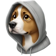 dog wearing a hoodie sticker